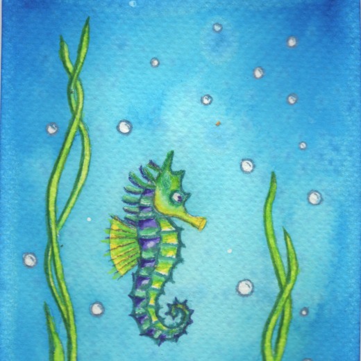 Seahorse - blue